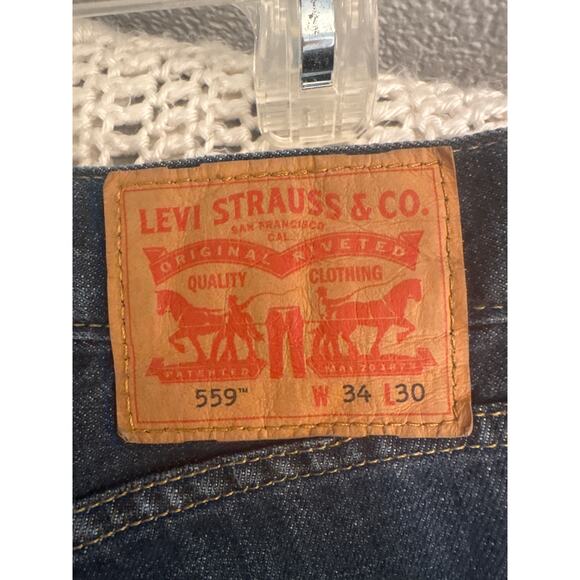 Levi’s 559 Relaxed Straight Jeans W34 L30 100% Cotton Made in Egypt - Picture 3 of 6